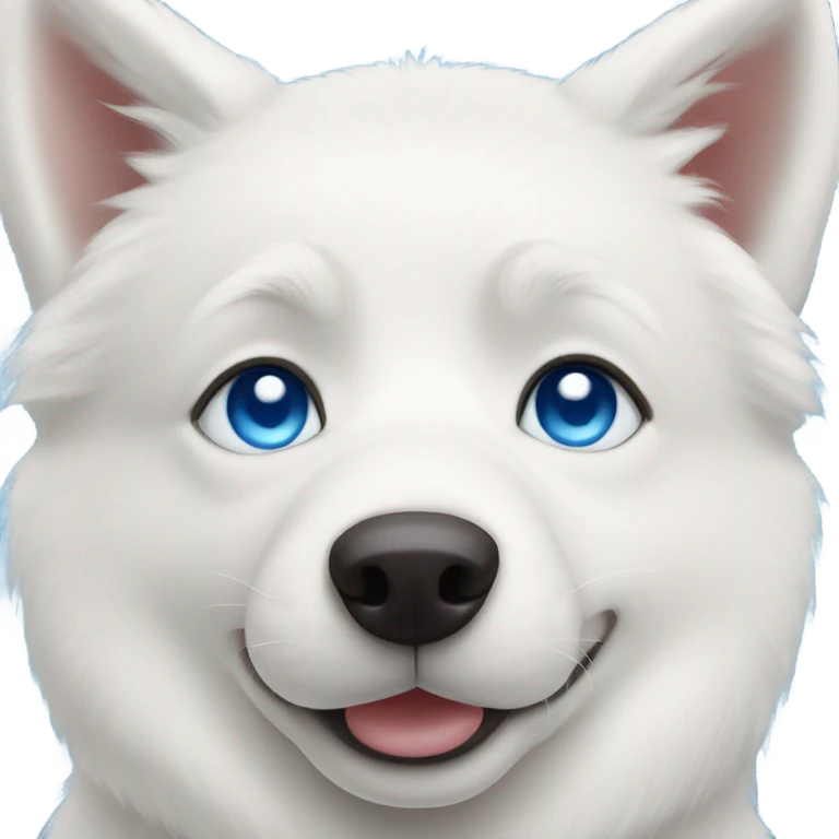 white husky with blue eyes  emoji
