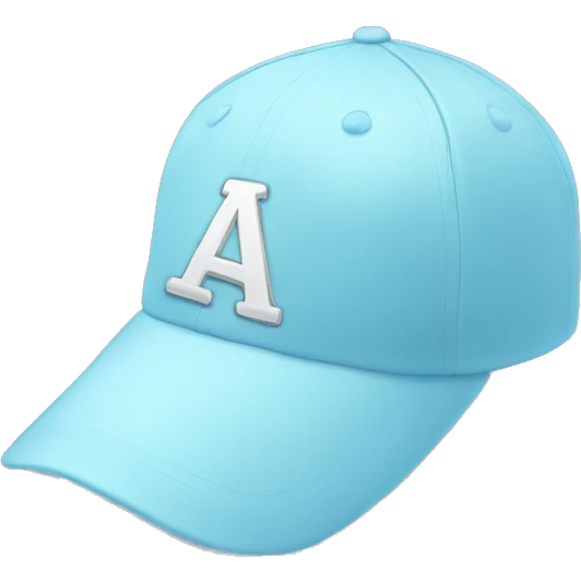 pastel blue baseball cap emoji
