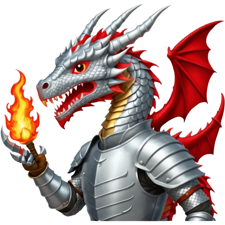 Caballero peleando contra dragón emoji