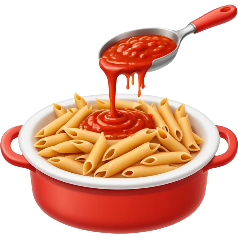 penne pasta with tomato sauce emoji