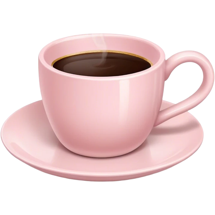 Pale pink empty ceramic coffee cup emoji