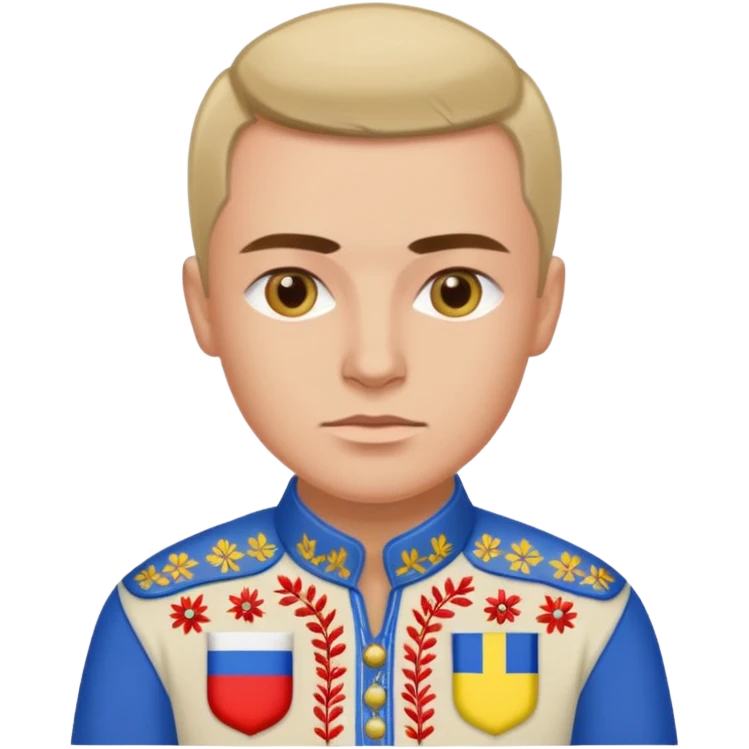 Game scenario with Ukraine as a central character, with Russia and the EU as side characters emoji