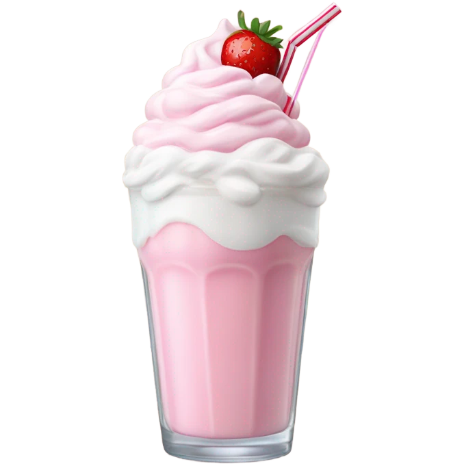Strawberry milkshake emoji