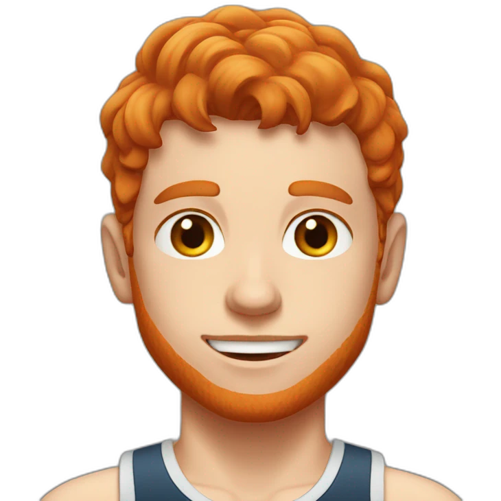 Redhead boy in gym emoji