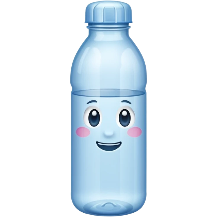 une bouteille en plastique dechet vide , bouteille d'eau emoji