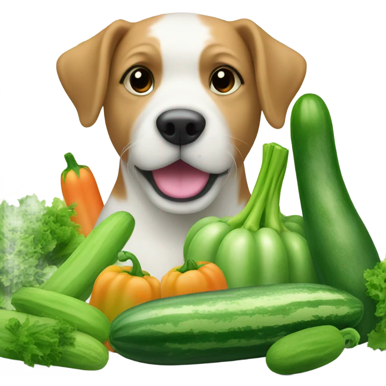 Dog in cucumber  emoji