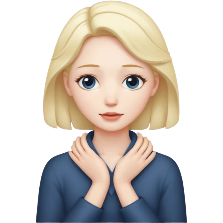 hands around neck emoji