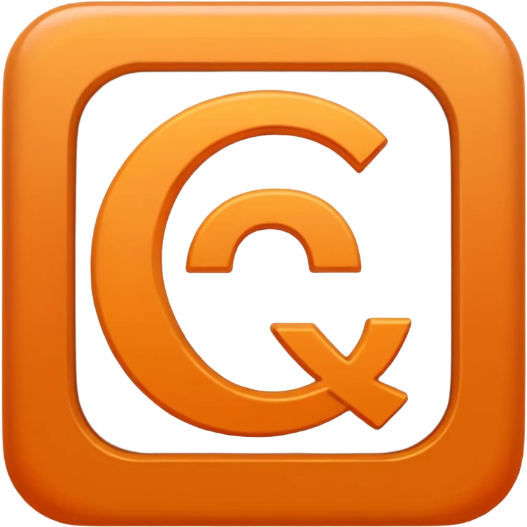 make me an emoji of a orange square with a white E in the center large E must have times new roman font emoji