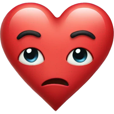 heart with a weird face emoji