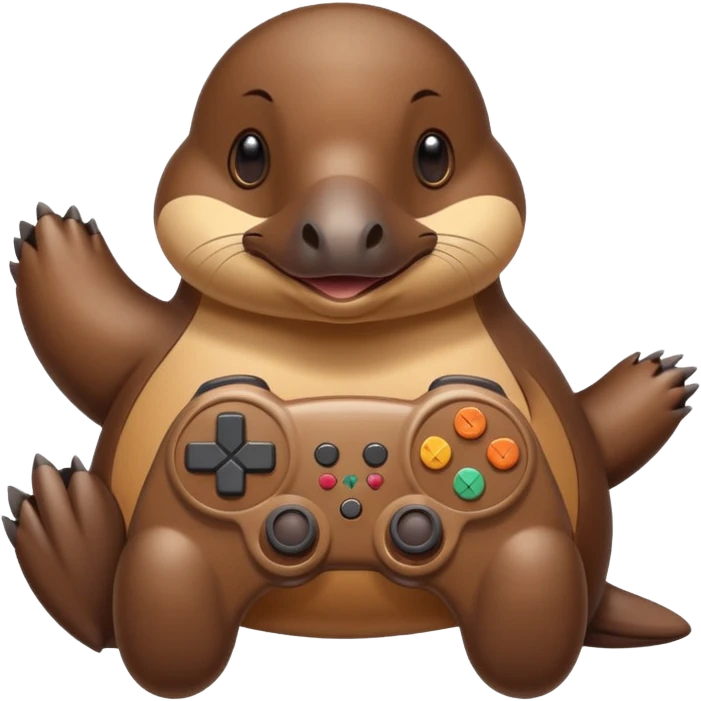 platypus with gamepad emoji