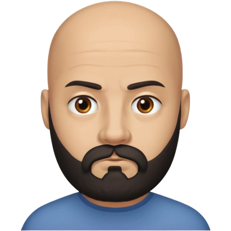 A bald man with a medium length black beard doing this🖕🏼 emoji