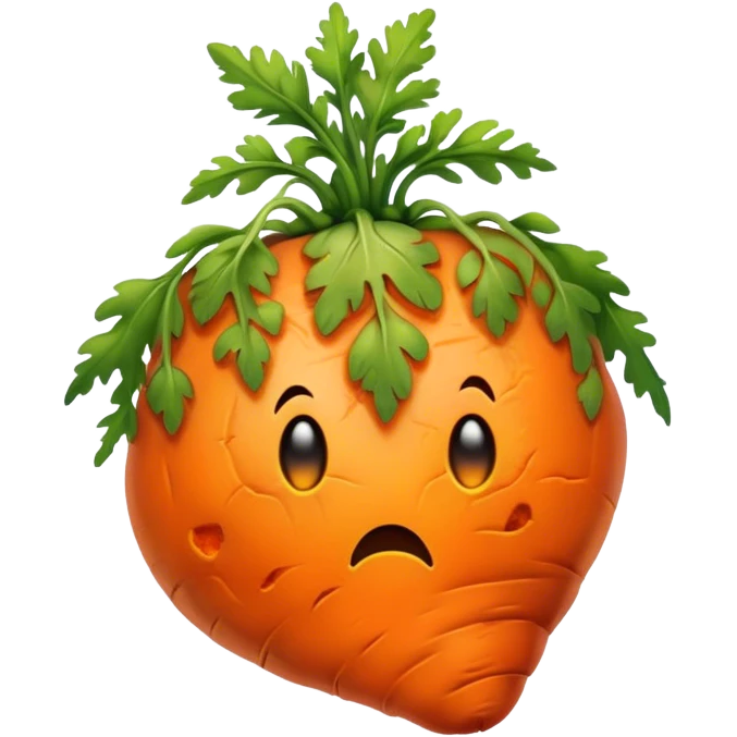 Rotten carrot emoji