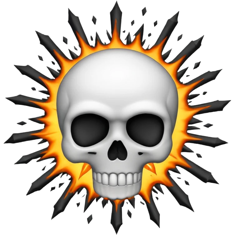 Skull emoji heads blowing up emoji