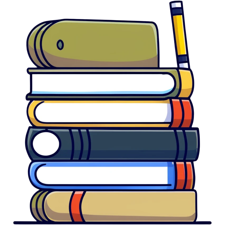 Stack of khaki books emoji