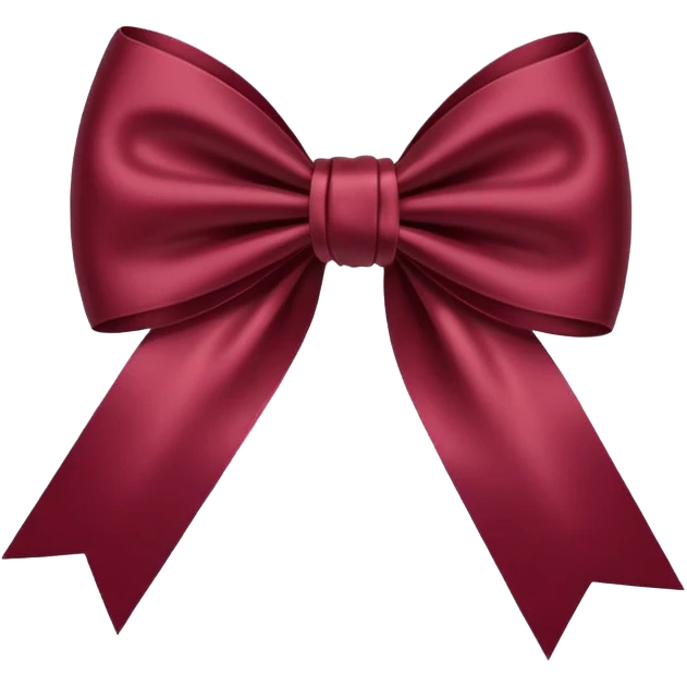 maroon bow emoji