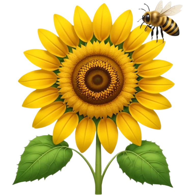  girasol y una aveja emoji
