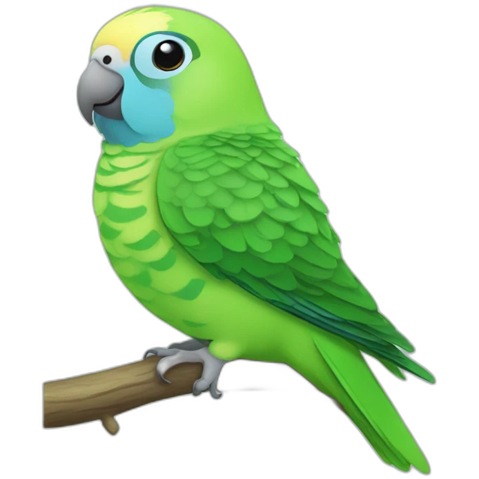 chubby green and stripes everywhere parakeet emoji