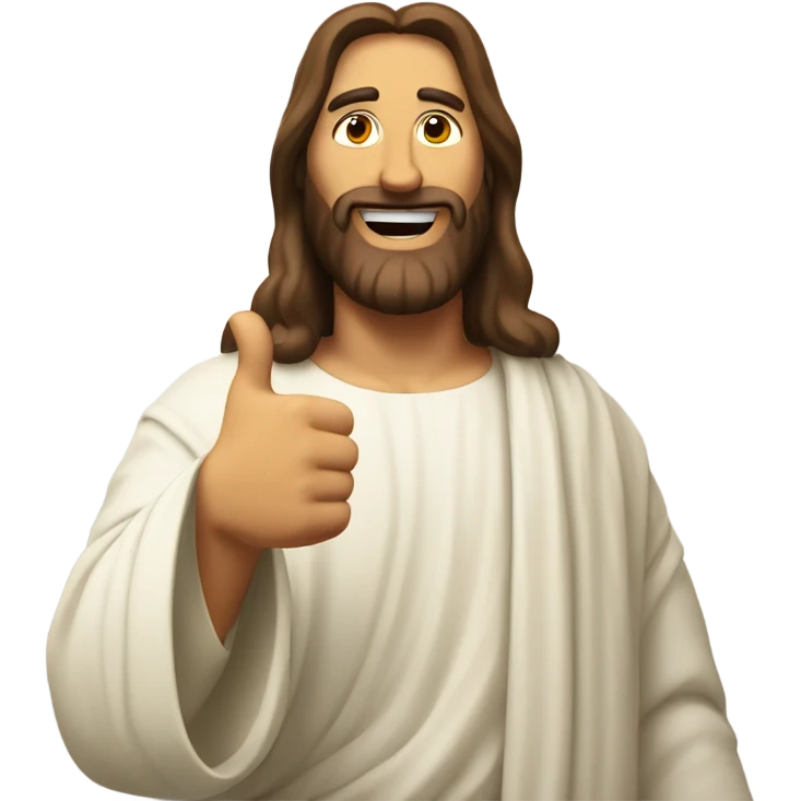 Jesus giving thumbs up  emoji