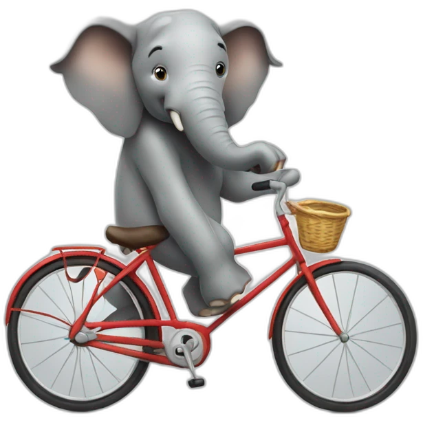 Elefante en bicicleta emoji