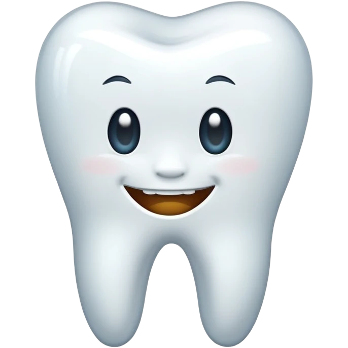white tooth shows like emoji