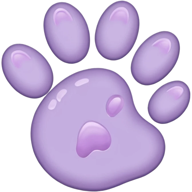 a pastel purple pawprint emoji