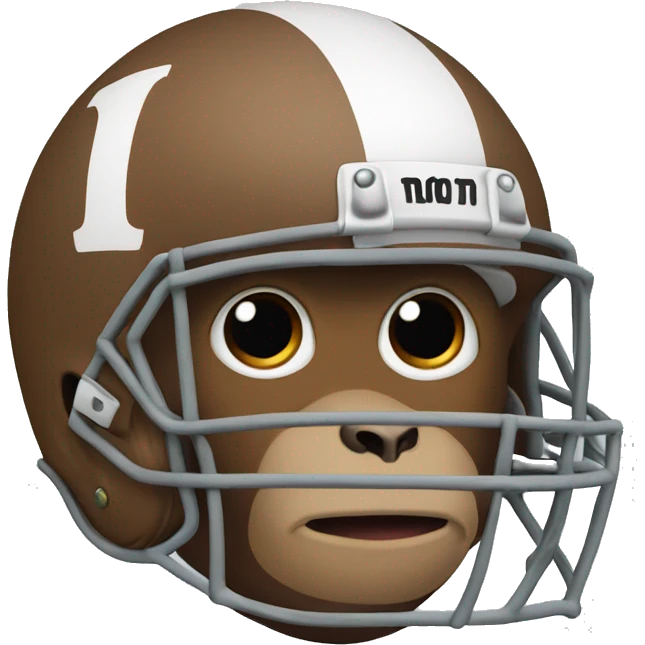 Monkey wearing a football helmet  emoji
