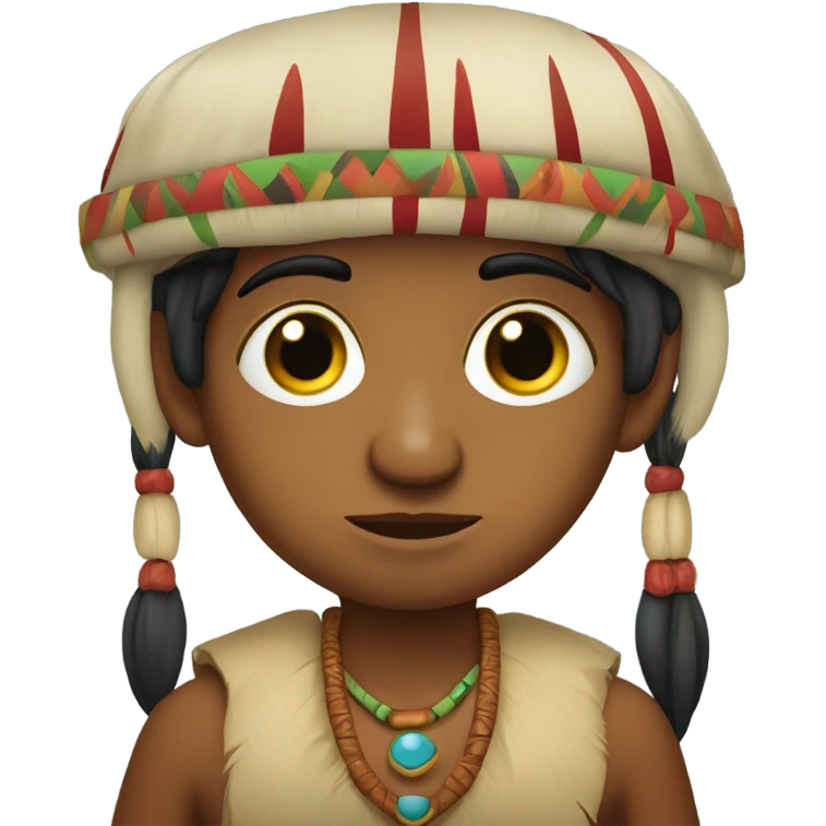 Seminole Indian with big eyes emoji