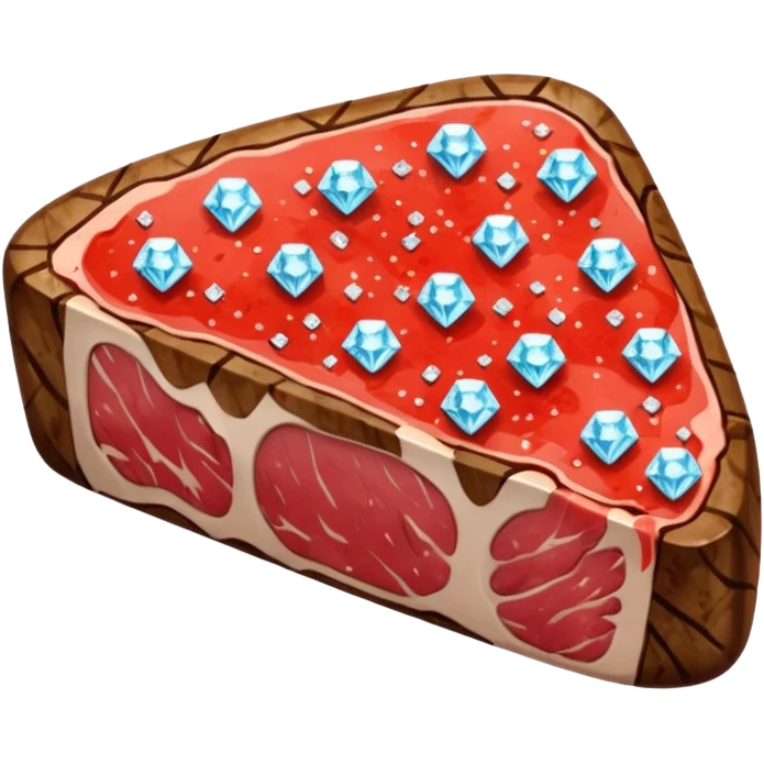 алмазный стейк, no background emoji