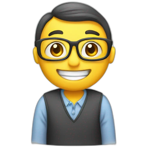 math teacher grading work emoji