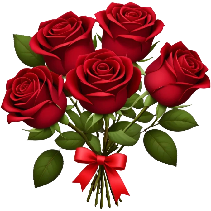 Bouquet of dark red roses emoji