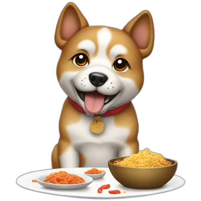 Chinese eating dog emoji