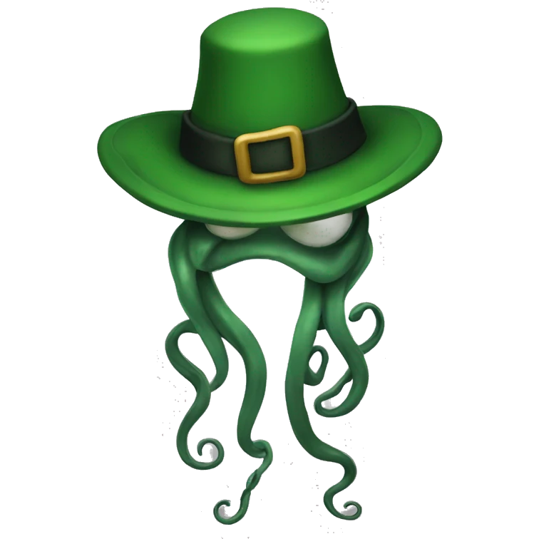 black tentacles leprecon hat emoji