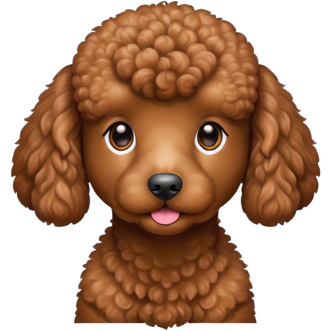 갈색인 푸들 emoji