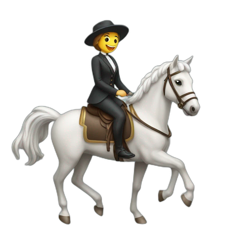 une marié sur un cheval emoji