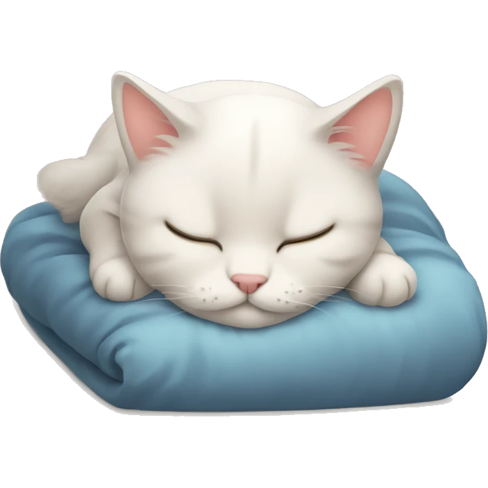 Adorable kitty sleeping emoji