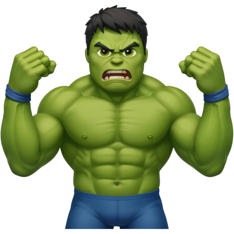 Hulk wrestling  emoji