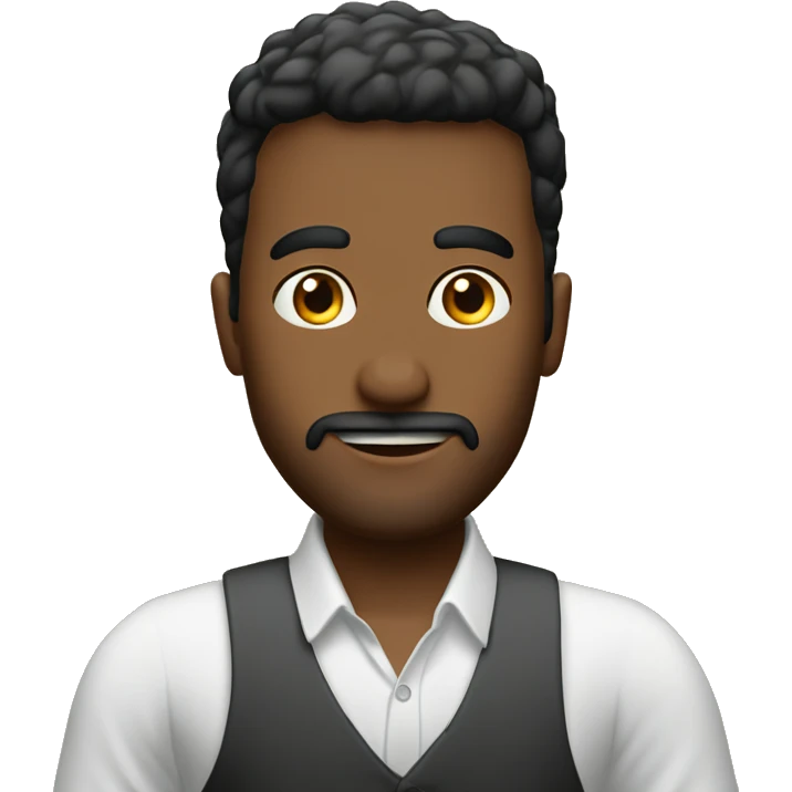 hombre vestido bien melo posando emoji