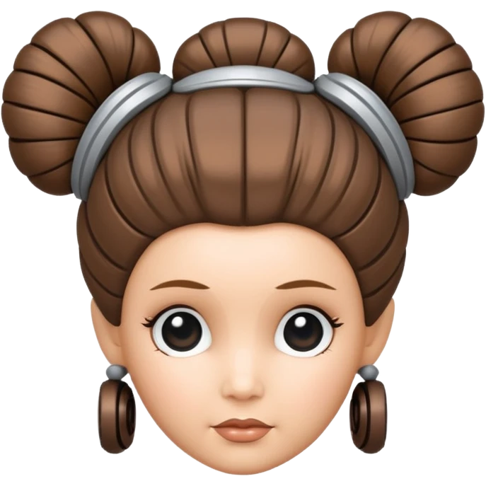 toy robot with Princess Leia's iconic hair buns emoji