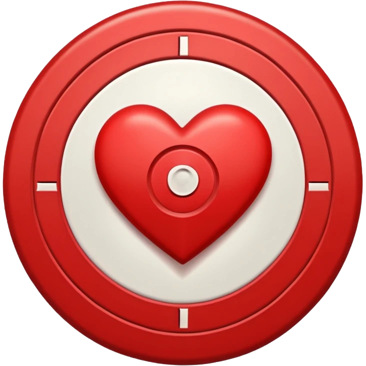 Flying heart target emoji