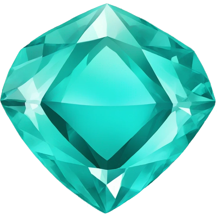 Turquoise diamond emoji