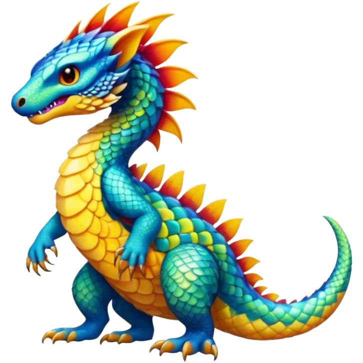 Colorful Exotic Pokémon-Digimon-Monster-Beast-Fakémon-hybrid-creature (full body) emoji