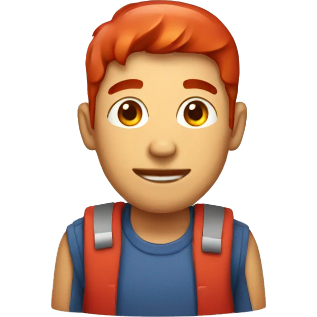 male with tomato sauce skin emoji