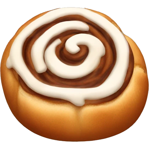 Cinnamon roll brown emoji