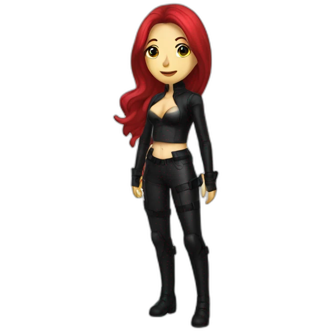 Katarina in latex clothing emoji