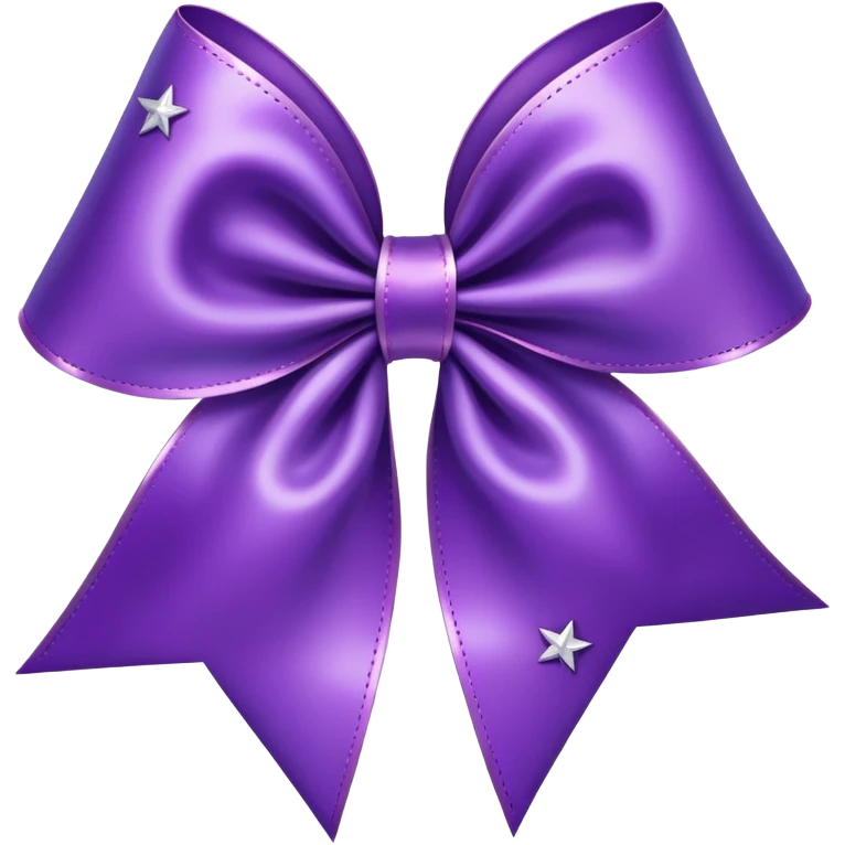 Purple bow with stars emoji