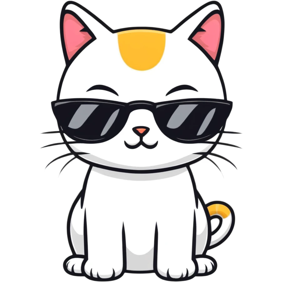 Cat with sunglasses emoji