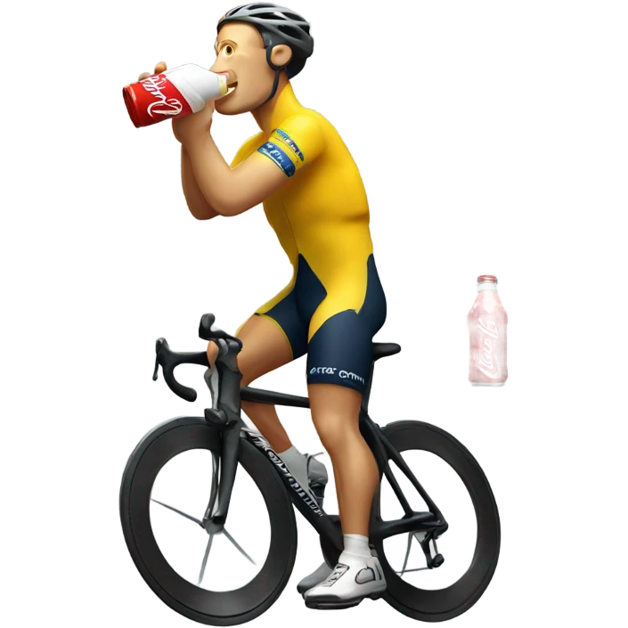 Lance Armstrong drinking Coke emoji