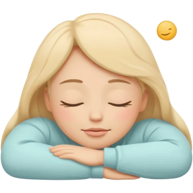 minimal flat emoji of a relaxed sleepy face,
closed eyes with soft curve,
peaceful expression,
gentle warm pastel colors,
calm wellness aesthetic,
no cartoon sleep symbols,
transparent background,
vector style
 emoji