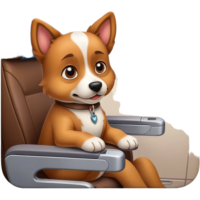 Dog on airplane  emoji