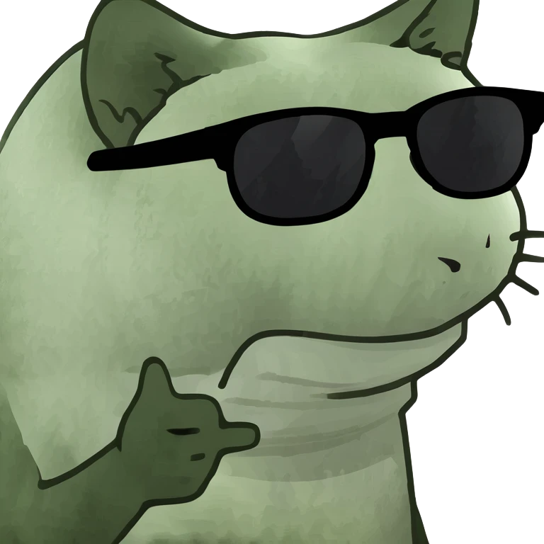 Cat with sunglasses emoji